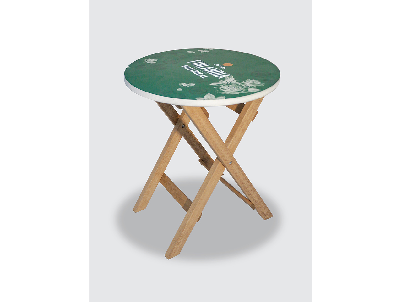 Wooden advertising table